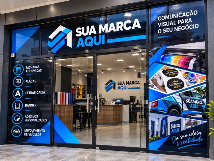 Fachadas e placas